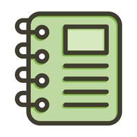 Notebook Vector Thick Line Filled Colors Icon For Personal And Commercial Use.