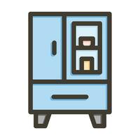 Fridge Vector Thick Line Filled Colors Icon For Personal And Commercial Use.