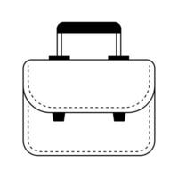 Business diplomat or Suitcase. Briefcase linear icon. Vector outline illustration.