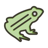 Frog Vector Thick Line Filled Colors Icon For Personal And Commercial Use.