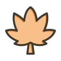 Leaves Vector Thick Line Filled Colors Icon For Personal And Commercial Use.