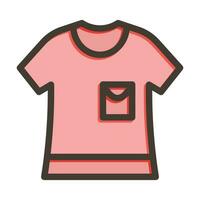 Shirt Vector Thick Line Filled Colors Icon For Personal And Commercial Use.