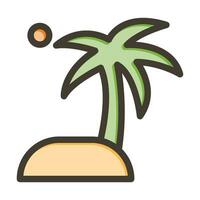Island Vector Thick Line Filled Colors Icon For Personal And Commercial Use.