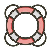 Life Saver Vector Thick Line Filled Colors Icon For Personal And Commercial Use.