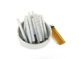 Weiß Aschenbecher und Zigarette, transparent Hintergrund png