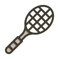 Tennis Racket Vector Thick Line Filled Colors Icon For Personal And Commercial Use.