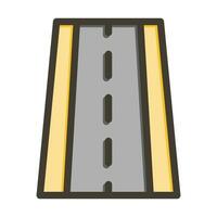 Road Vector Thick Line Filled Colors Icon For Personal And Commercial Use.