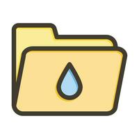 Water Vector Thick Line Filled Colors Icon For Personal And Commercial Use.