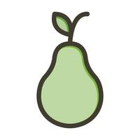 Pear Vector Thick Line Filled Colors Icon For Personal And Commercial Use.