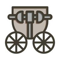 Carriage Vector Thick Line Filled Colors Icon For Personal And Commercial Use.