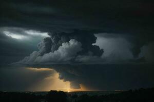 oscuro nube antecedentes. ai generativo Pro foto