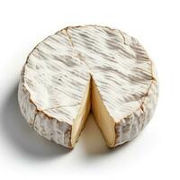 Camembert cheese Isolated on white background AI Generated photo