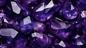Amethyst crystal background AI Generated photo
