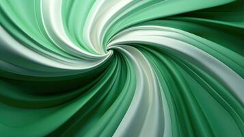 Green and white swirl background AI Generated photo