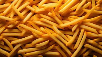 French fries background AI Generated photo