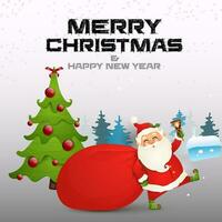 Merry Christmas Wishes Design vector