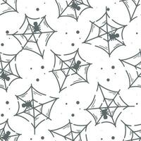 Cobweb with spiders seamless pattern vector