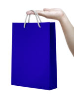 paper bag on human hands, transparent background png