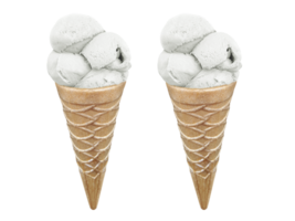 la glace crème cône. transparent Contexte png