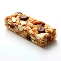 Granola bars Isolated on white background AI Generated photo