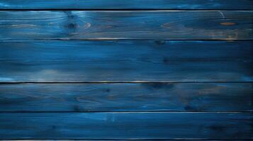 Blue wooden background AI Generated photo