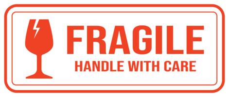emballage icône ensemble comprenant fragile png