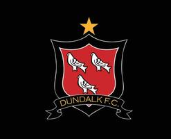 dundalk fc club logo símbolo Irlanda liga fútbol americano resumen diseño vector ilustración con negro antecedentes