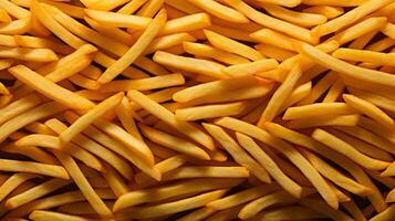 French fries background AI Generated photo