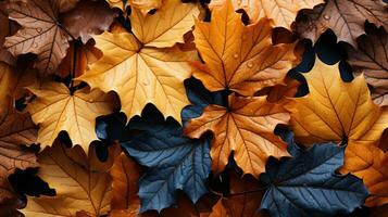 otoño hojas antecedentes ai generado foto