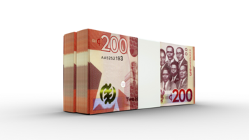 3d renderen van stapels van Ghanees cedi notities. weinig bundels van Ghanees valuta png