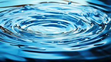 ondas y anillos en el agua líquido antecedentes ai generado foto