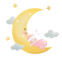 süßes Baby schläft png