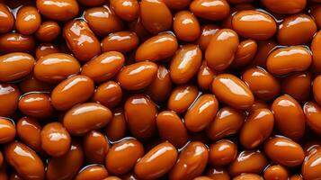 Baked beans background AI Generated photo