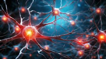 Neurons communicate with each other using electrochemical AI Generated photo