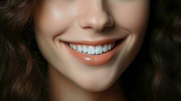 A woman perfect smile AI Generated photo