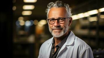 retrato de médico Perfecto sonrisa ai generado foto