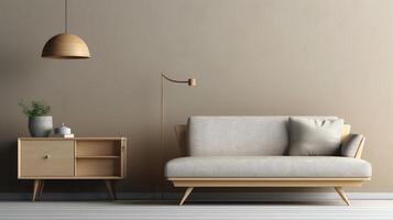 Minimalist Living Room Wih Copy Space By photo