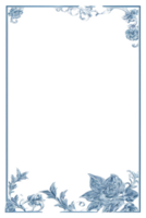 blomma blad gräns ram png bild transparent bakgrund ai generativ