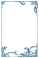 blomma blad gräns ram png bild transparent bakgrund ai generativ