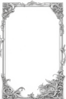 blomma blad gräns ram png bild transparent bakgrund ai generativ