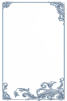 blomma blad gräns ram png bild transparent bakgrund ai generativ