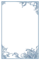 blomma blad gräns ram png bild transparent bakgrund ai generativ