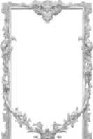 blomma blad gräns ram png bild transparent bakgrund ai generativ