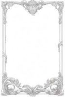 blomma blad gräns ram png bild transparent bakgrund ai generativ