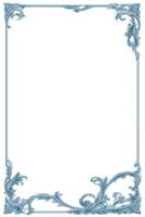 blomma blad gräns ram png bild transparent bakgrund ai generativ