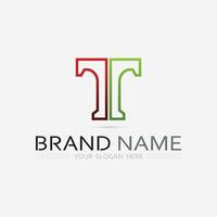 letter T logo image and font T design graphic  vector