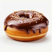 donut on white background, AI Generated photo