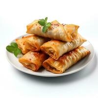 delicious spring rolls, AI Generated photo