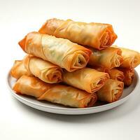 delicious spring rolls, AI Generated photo