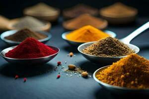 spices in a bowl. AI-Generated photo